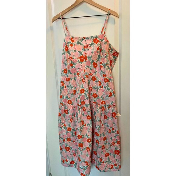 Free Assembly Women's Floral Tiered Midi Dress with Tie Back Size XXL - Picture 15 of 15